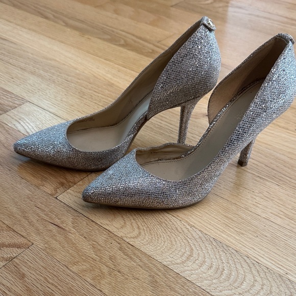 Michael Kors Glittering Silver Heels - Picture 1 of 3